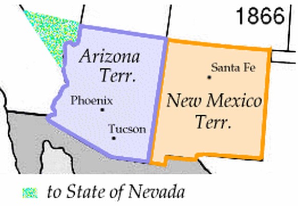 Abspaltung des Arizona-Territoriums vom New-Mexico-Territorium, 1866