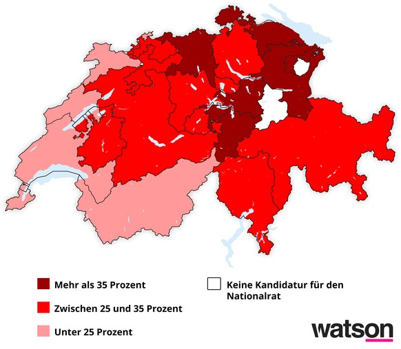 Wahlergebnisse der Erneuerungswahlen des Schweizer Nationalrates 2015.