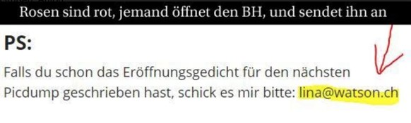 Nochmal vielen Dank, Anton, für diese rührenden Worte. PS: Falls du auch dichten willst, die Adresse hast du ja jetzt. 🙃