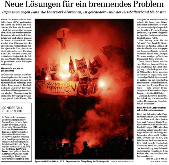 2008: Die «SonntagsZeitung» kritisiert, dass der Verband auf Repression beharrt.