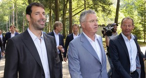 Van Nistelrooy, Hiddink und Blind.