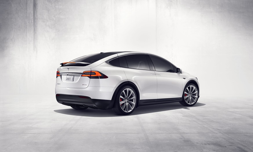 epa04957170 A undated handout picture made available by Tesla Motors 30 September 2015 showing the new Tesla X model. Electric car maker Tesla Motors launched its first sport-utility vehicle, the Mode ...