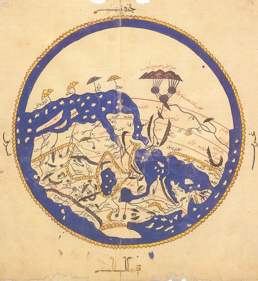 Weltkarte des marokkanischen Kartographs Muhammad al-Idrisi