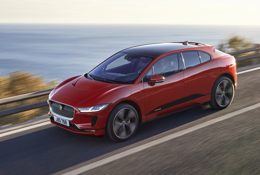 The undated image provided via the Jaguar Newsroom shows the Jaguar I-PACE electric vehicle which premiered on March 1, 2018. Global automakers are rolling out more production-ready electric vehicles  ...