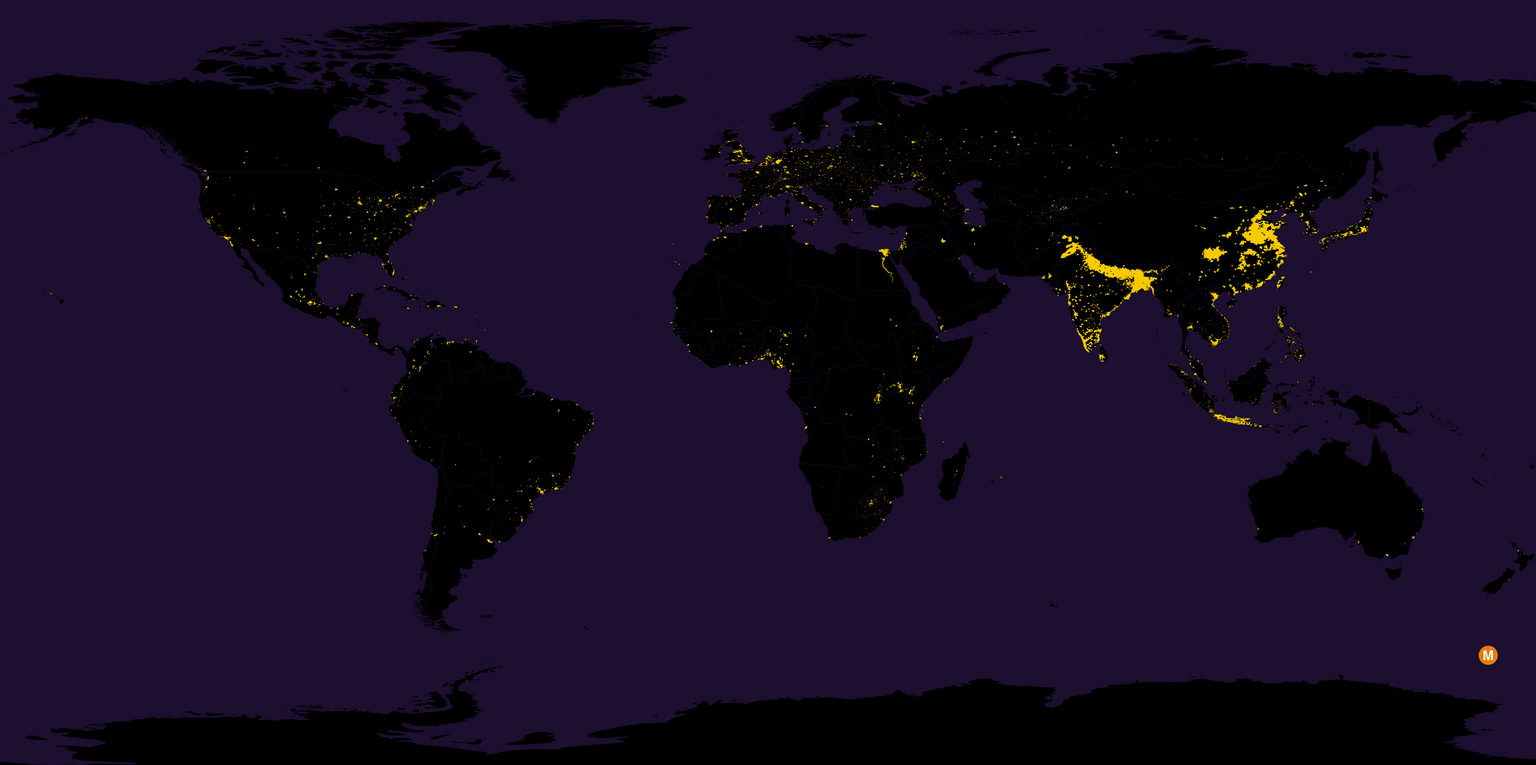 Verteilung der Weltbevölkerung