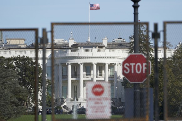 Security fencing surrounds the White House in Washington, Tuesday, Nov. 3, 2020, on election day. (AP Photo/Susan Walsh)
White House