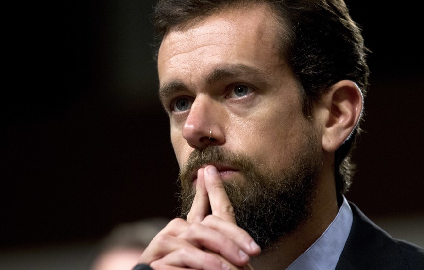 FILE - In this Sept. 5, 2018, file photo Twitter CEO Jack Dorsey testifies before the Senate Intelligence Committee hearing on &#039;Foreign Influence Operations and Their Use of Social Media Platform ...