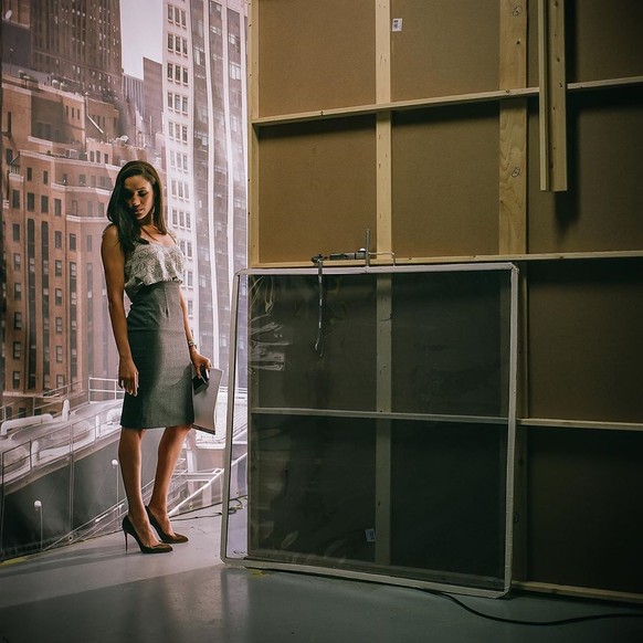 Meghan Makle als Rachel Zane am Set der Serie «Suits».