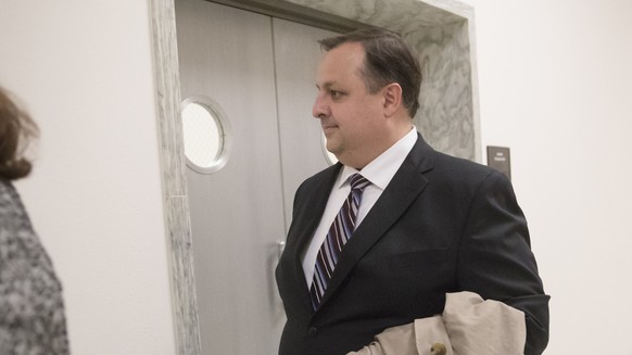 FILE - In this Jan. 23, 2017 file photo, Walter M. Shaub Jr., director of the U.S. Office of Government Ethics walks on Capitol Hill in Washington. Donald Trump’s attorneys originally wanted him to su ...