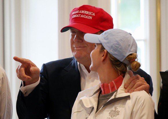 Donald Trump bei einer Wahlkampfveranstaltung mit seiner Tochter Ivanka.&nbsp;