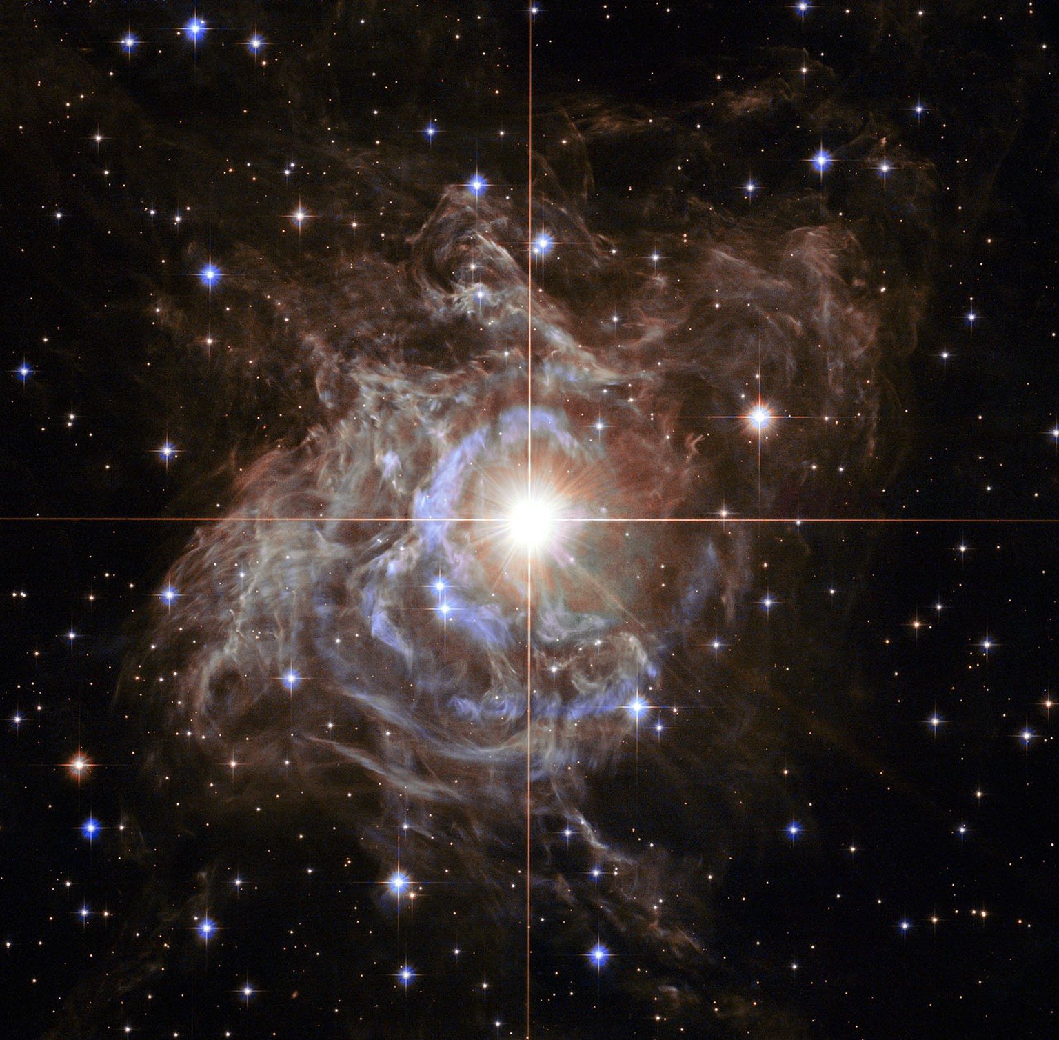 This Hubble image shows RS Puppis, a type of variable star known as a Cepheid variable. As variable stars go, Cepheids have comparatively long periods — RS Puppis, for example, varies in brightness by ...