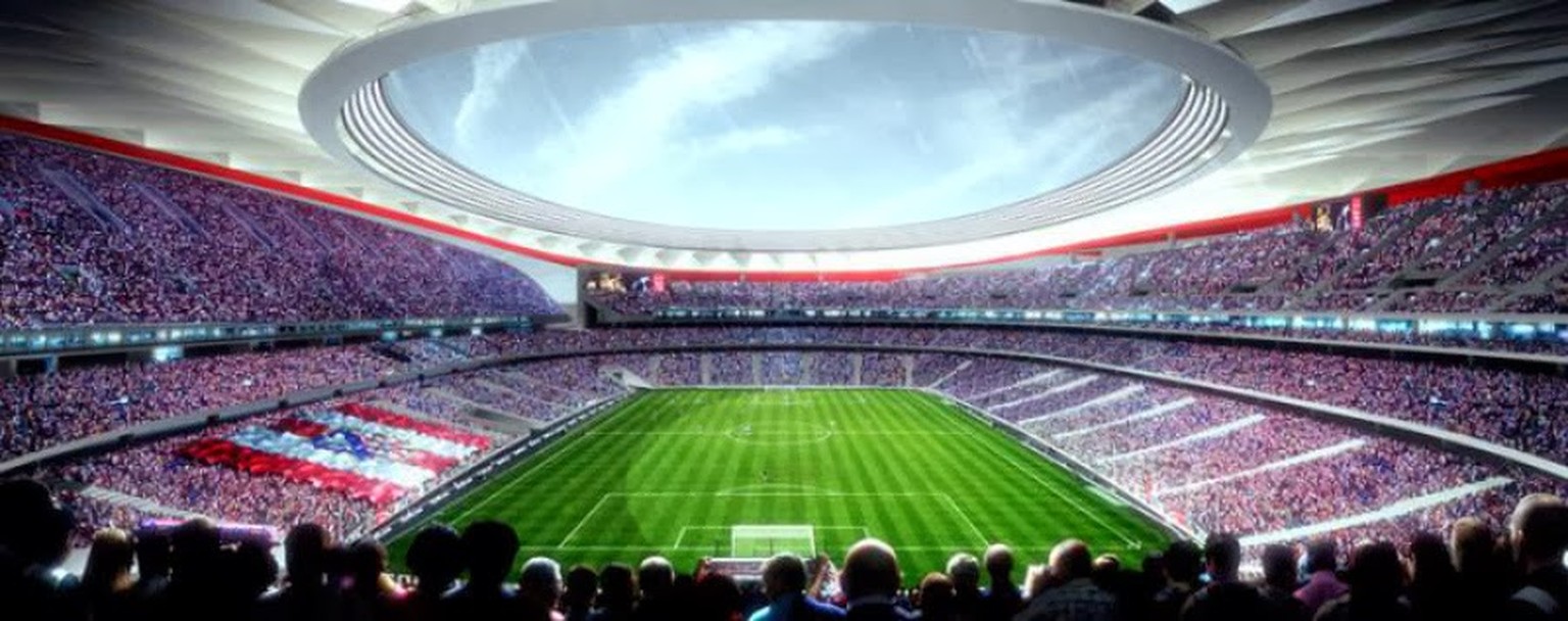 Ab Sommer 2017 spielt Atlético Madrid in seinem neuen Stadion mit 73'729 Plätzen.