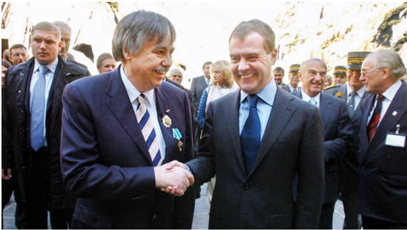 Ferdinand Muheim 2009 mit Präsident Dimitri Medwedew.&nbsp;