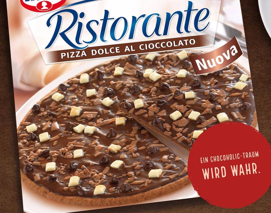 dr. oetker pizza ristorante cioccolato schokolade deutschland süss dessert essen food https://www.facebook.com/DrOetkerPizzaDeutschland/photos/a.427446957436.215765.258284222436/10155222966517437/?typ ...