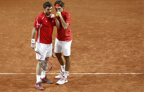 Müssen sich auf Sand gegen die Franzosen wehren: Stan Wawrinka und Roger Federer.