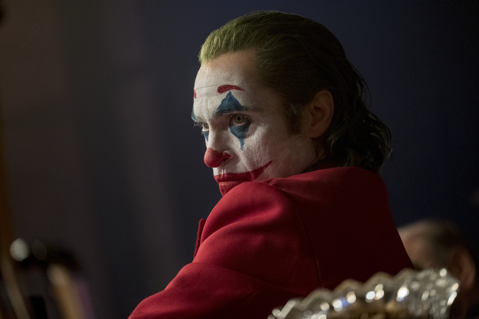 This image released by Warner Bros. Pictures shows Joaquin Phoenix in a scene from &quot;Joker,&quot; in theaters on Oct. 4. (Niko Tavernise/Warner Bros. Pictures via AP)