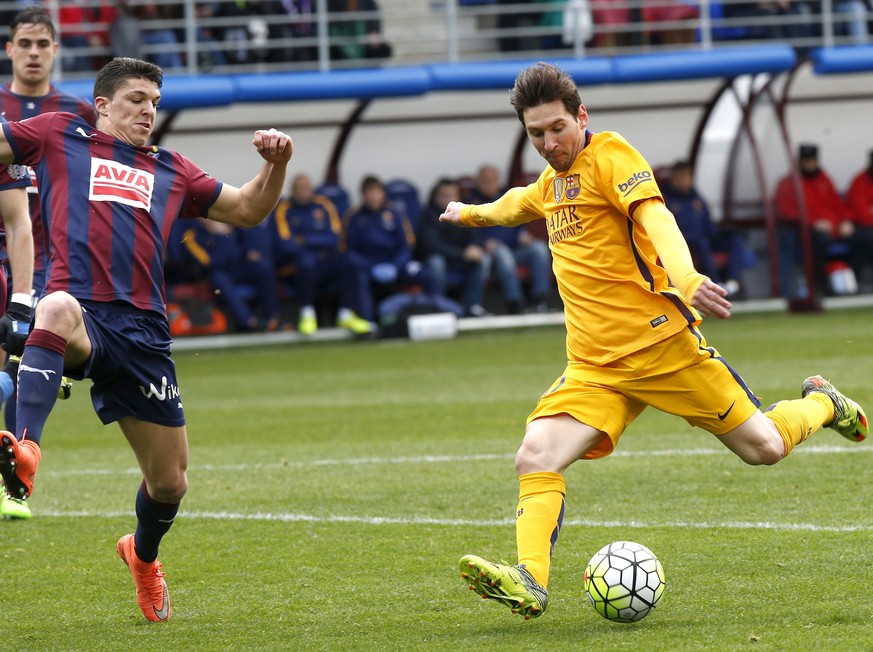 Torjäger Lionel Messi trifft auch gegen Eibar.