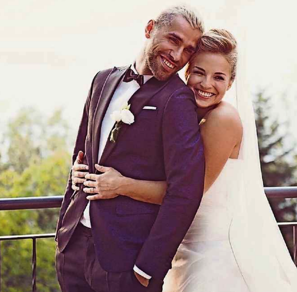 Glückliches Ehepaar: Fussballer Valon Behrami und Lara Gut-Behrami.