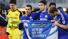 Chelsea auf dem Weg ins Wembley.