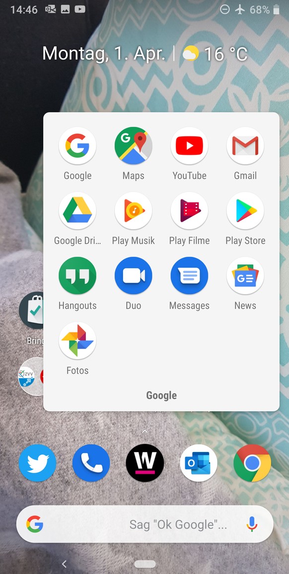 Android-User können direkt auf dem Startbildschirm eine Google-Suche starten.