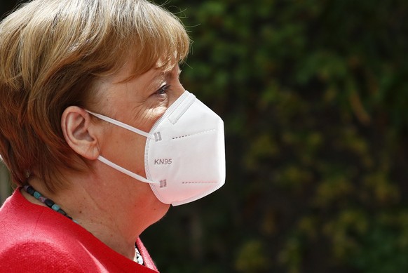 epa08556167 German Chancellor Angela Merkel arrives for the fourth day of the European Council meeting in Brussels, Belgium, 20 July 2020. European Union nations leaders meet face-to-face for a fourth ...