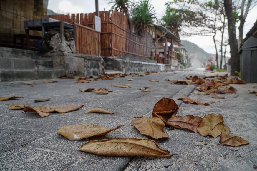 August 12, 2020, Badung, Bali, Indonesia: An empty street of shops alley at Pandawa Beach during the coronavirus crisis..Major tourism spots in Indonesia s resort island of Bali are still closed despi ...