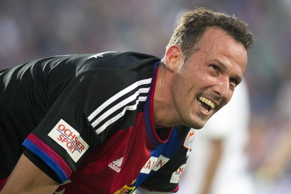 Marco Streller kann auch nach seinem letzten Liga-Auftritt mit dem FC Basel lachen.