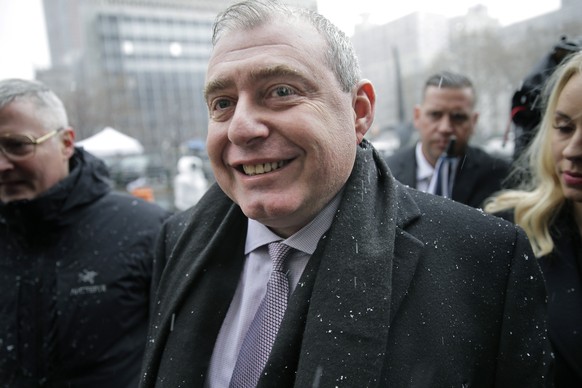 Lev Parnas arrives to court in New York, Monday, Dec. 2, 2019. Parnas and Igor Fruman, close associates to U.S. President Donald Trump&#039;s lawyer Rudy Giuliani, were arrested last month at an airpo ...