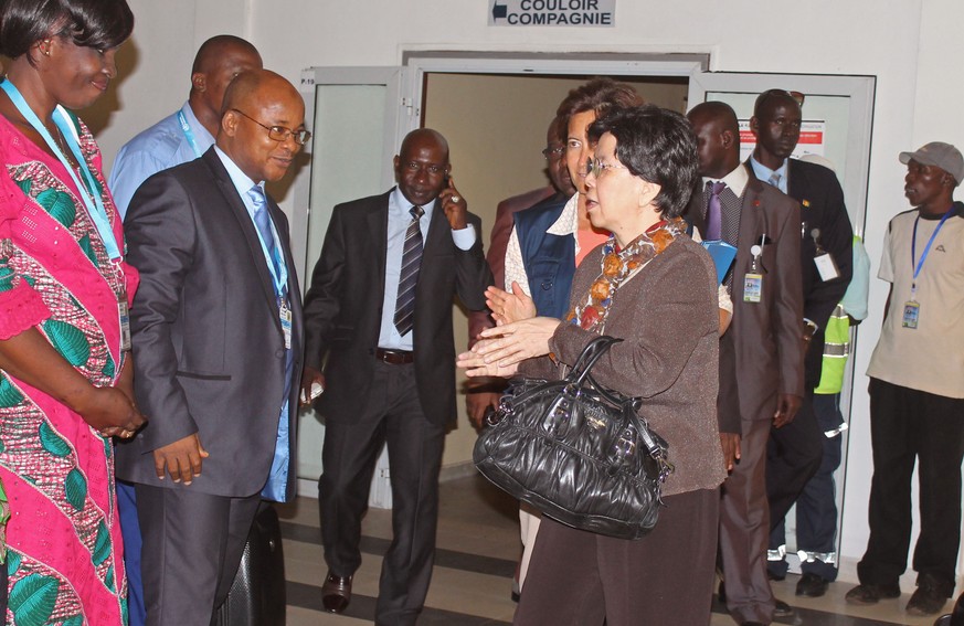 &nbsp;WHO-Generaldirektorin Margaret Chan bei einem Sondergipfel in Guinea am 1. August 2014.