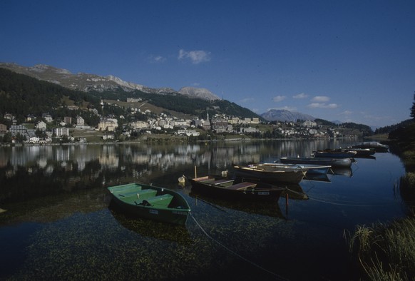 Der St.Moritzer See im Jahr 1990.