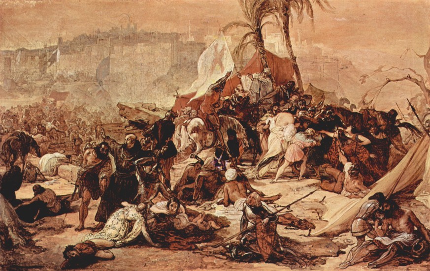 Francesco Hayez; «Der siebente Kreuzzug gegen Jerusalem».