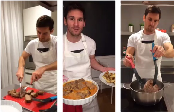 Für die Fussball-Gourmets liefert Lionel Messi fast jede Woche ein Menü der Spitzenklasse. Jetzt zeigt der Argentinier auf Instagramm, dass er auch am richtigen Herd eine gute Figur macht. Nach einer  ...