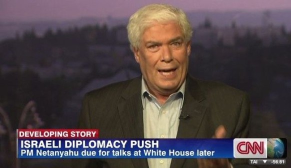 Jim Clancy auf Sendung bei CNN.