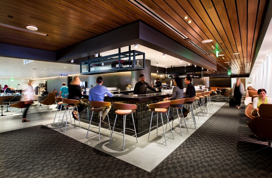 IMAGE DISTRIBUTED FOR QANTAS AIRWAYS - In this image released on Wednesday, May 6, 2015, the Qantas Business Lounge Extension at the Los Angeles International Airport. (Qantas Airways via AP Images)
