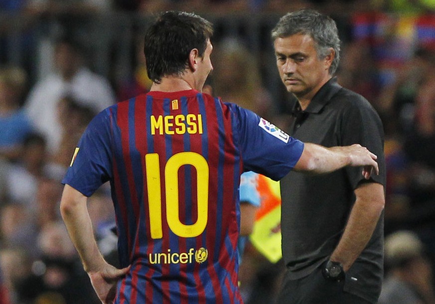 Waren nicht immer die besten Freunde: Lionel Messi und Ex-Real-Trainer José Mourinho.