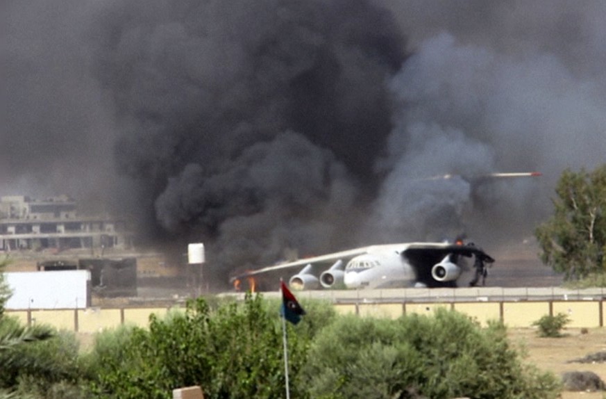 Detonation am Samstag beim Flughafen von Tripolis.