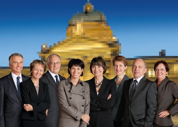 Frauen in der Überzahl: Der Bundesrat von 2010 mit Bundeskanzlerin Corina Casanova (ganz rechts).