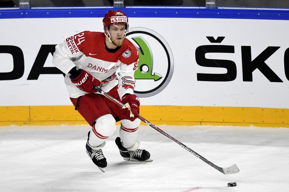 epa05946370 Denmark&#039;s forward Nikolaj Ehlers in action during the 2017 IIHF Ice Hockey World Championship group A preliminary round match between Latvia and Denmark at Lanxess Arena in Cologne, G ...
