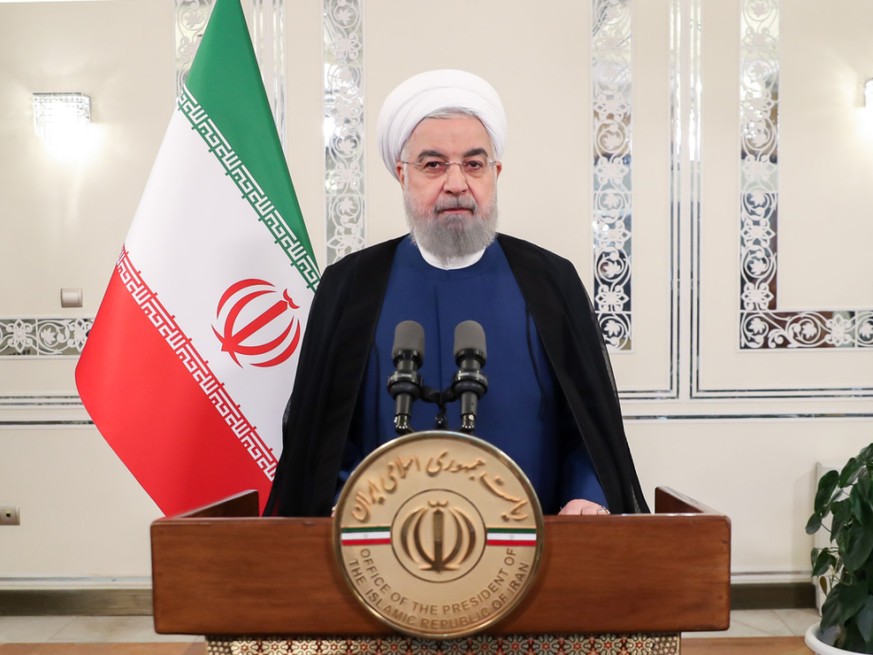 HANDOUT - Hassan Ruhani, Pr�sident vom Iran. Foto: Iranian Presidency/dpa - ACHTUNG: Nur zur redaktionellen Verwendung und nur mit vollst�ndiger Nennung des vorstehenden Credits