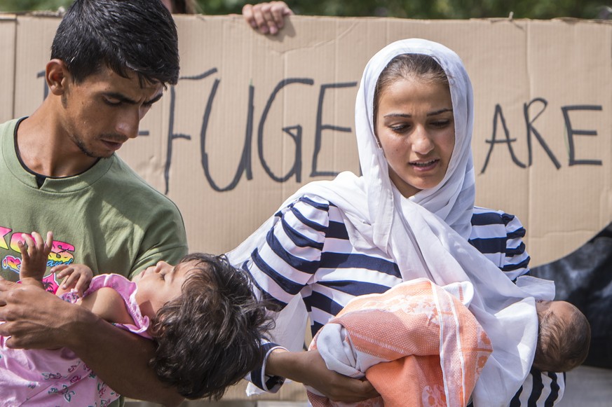 Diese Flüchtlingsfamilie aus Syrien kam diese Woche in der Schweiz an.&nbsp;