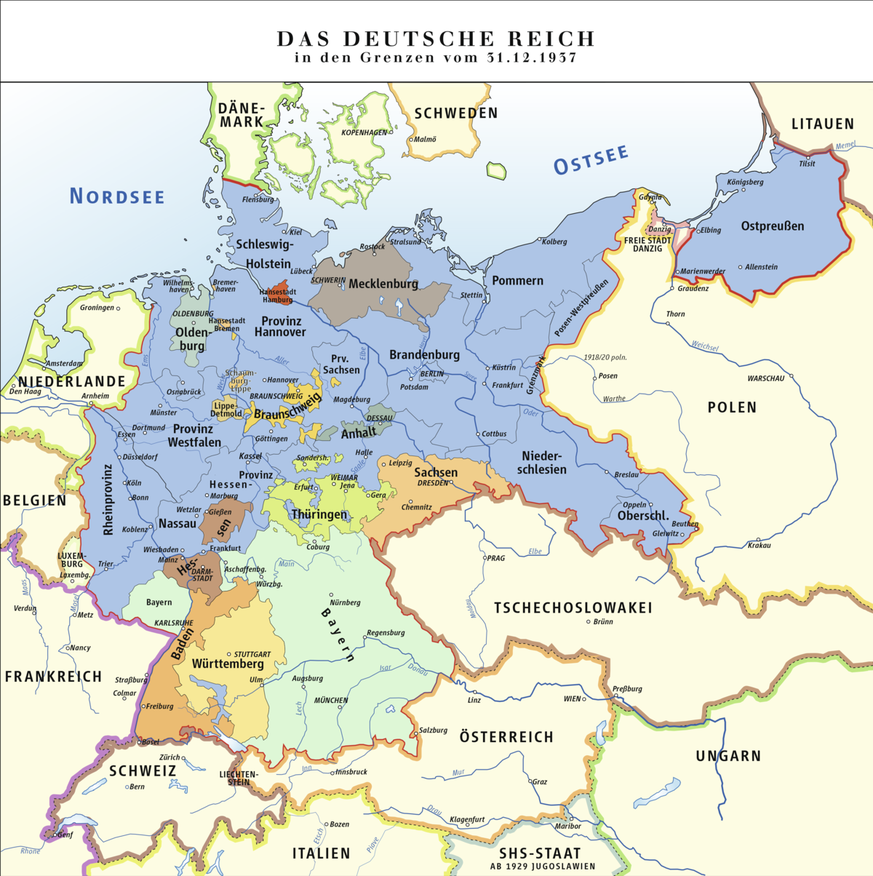 Deutschland in den Grenzen von 1937
