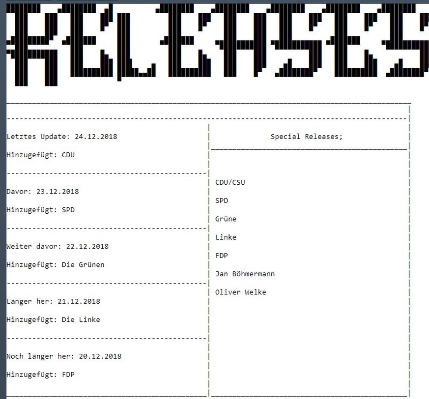 Screenshot der Backup-Seite auf Zerobin.net.&nbsp;&nbsp;