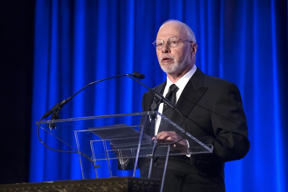 Paul Singer, founder and CEO of hedge fund Elliott Management Corporation, speaks at the Manhattan Institute for Policy Research Alexander Hamilton Award Dinner, Monday, May 12, 2014, in New York. Rep ...