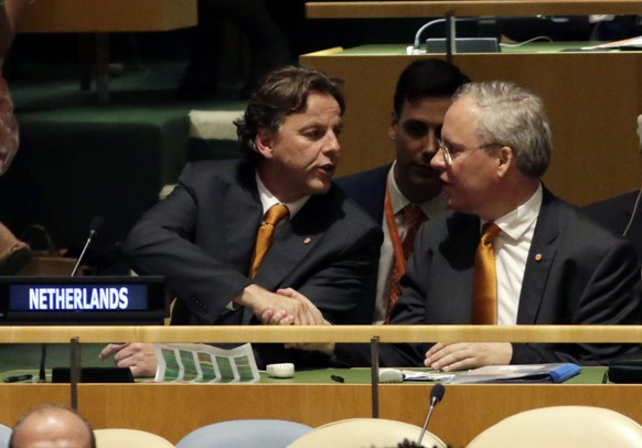 Die niederländische Delegation an der gestrigen UNO-Vollversammlung.