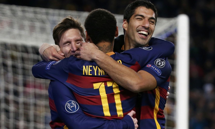 Ein Sturm-Trio, das harmoniert: Lionel Messi, Neymar und Luis Suarez haben sich gern.