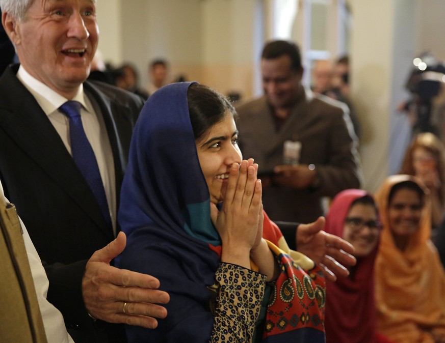 Thorbjørn Jagland (links) und&nbsp;Malala Yousafzai.