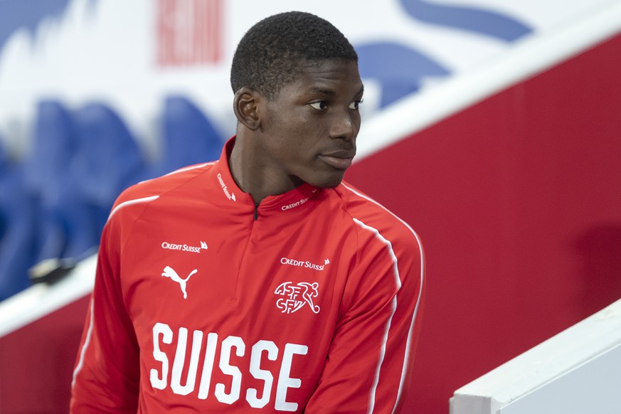 Switzerland&#039;s Breel Embolo prior to the friendly soccer match between England and Switzerland at the King Power Stadium in Leicester, England, on Tuesday, September 11, 2018. (KEYSTONE/Georgios K ...