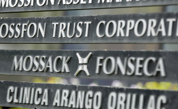 Tafel bei Hauptsitz von «Mossack Fonseca» in Panama.