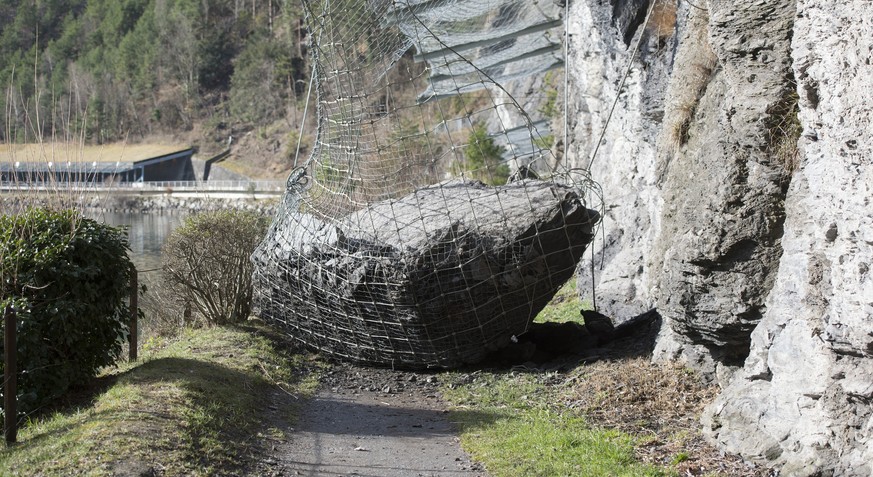 Ein Obelix-Gedenkhinkelstein liegt auf dem Wanderweg zwischen Seedorf und Bauen.