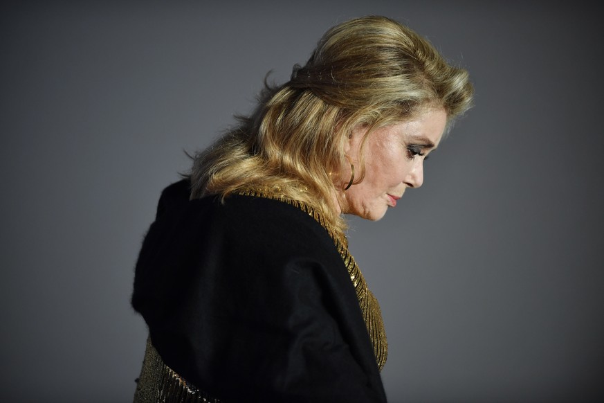 epa07842961 French actress and president of the Jury Catherine Deneuve poses during a photocall of the winners during the 45th Deauville American Film Festival, in Deauville, France, 14 September 2019 ...